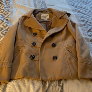 Tan button up coat